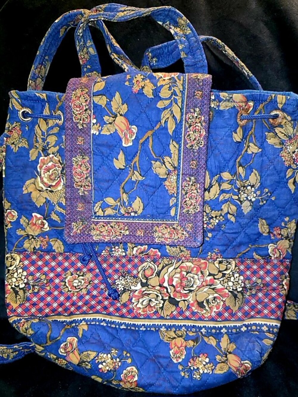 Americana by Sharif Quilted Cotton Drawstring Backpack